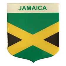 Adesivo Resinado Em Escudo Da Bandeira Da Jamaica Foto mini 1