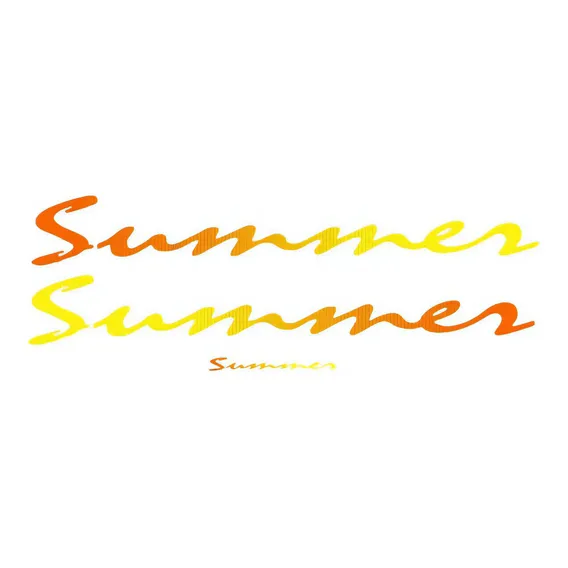 Adesivo Saveiro Summer Resinado Kit Faixa Emblema Sumr Cor Laranja E Amarelo Foto 1