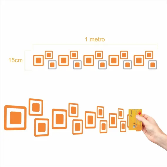 Adesivo Segurança Porta Decorativo Parede Laranja 4 Metros Foto 1