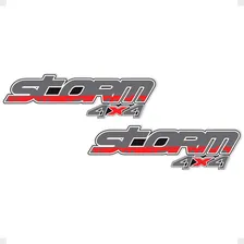 Adesivo Storm 4x4 Compatível Ranger /2009 Emblema Vermelho Foto  mini 1