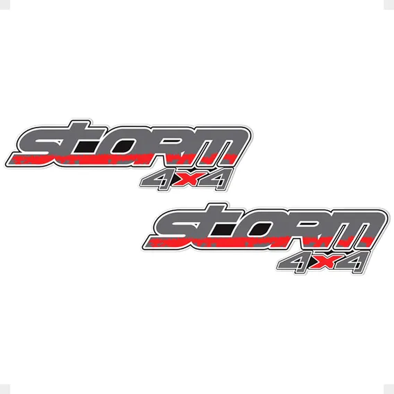 Adesivo Storm 4x4 Compatível Ranger /2009 Emblema Vermelho Foto 1
