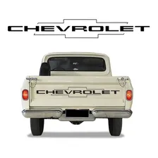 Adesivo Tampa Traseira Para Chevrolet C10 C14 C15 D10 20002 Cor Preto Foto mini 1