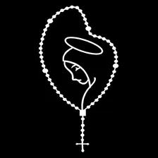Adesivo Terço Rosário Maria Nossa Senhora - Branco Foto mini 1