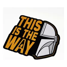 Adesivo This Is The Way Mandalorian Decorativo Laranja Foto mini 3