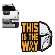 Adesivo This Is The Way Mandalorian Decorativo Laranja Foto mini 1