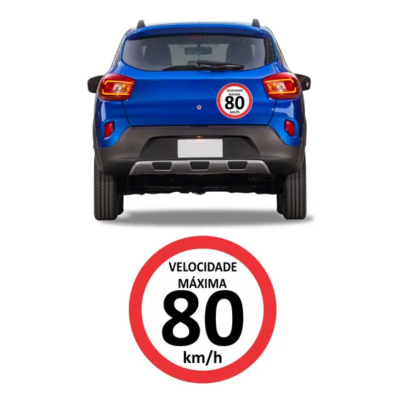 Adesivo Velocidade Máxima 80km/h Foto 1