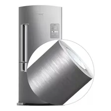 Adesivo Vinil A莽o Inox Envelopa Geladeira M贸vel 8m X 1m Larg Cor A脟O PRATA ENVELOPAMENTO Foto mini 3