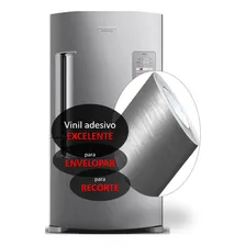 Adesivo Vinil A莽o Inox Envelopa Geladeira M贸vel 8m X 1m Larg Cor A脟O PRATA ENVELOPAMENTO Foto mini 1