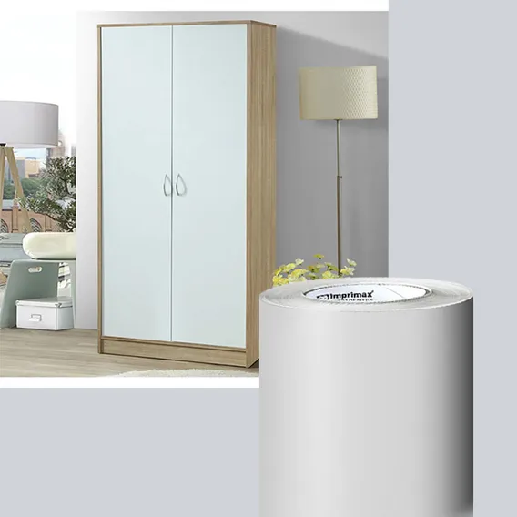 Adesivo Vinil Branco Envelopamento M贸veis Branco Fosco 1x4m Foto 1