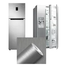 Adesivo Vinil Para Envelopamento Geladeira M贸veis 1m X 50cm Cor Envelopamento Inox Foto mini 1
