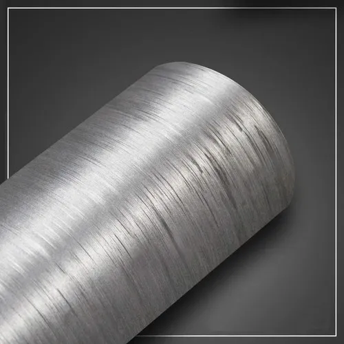 Adesivo Vinílico Envelopamento 1m X 1,20m - Aço Escovado Foto 1