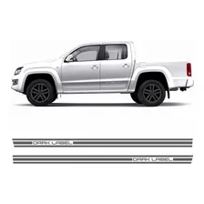 Adesivo Volkswagen Amarok Dark Label Faixa Lateral Grafite Foto  mini 1