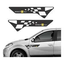 Adesivos Compatível Sandero F1 Team Faixas Lateral Kit R301 Cor Preto Foto  mini 1