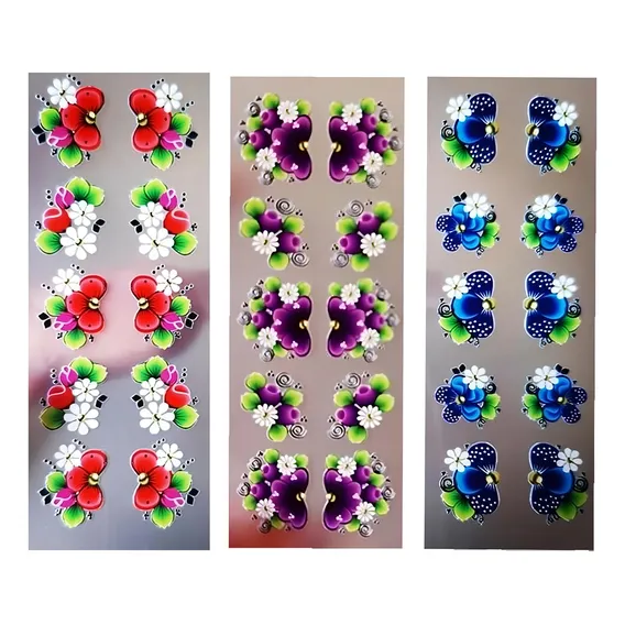 Adesivos De Unha Artesanal 3d Capricho, Kit 24 Cartelas Foto 1