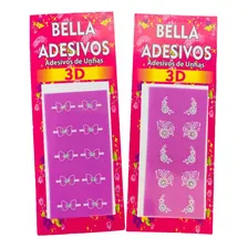 Adesivos De Unha Bella Adesivos, Branquinhos 3d Foto mini 4