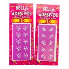 Adesivos De Unha Bella Adesivos, Branquinhos 3d Foto mini 1