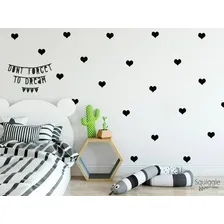 Adesivos Decorativos Parede Infantil 100 Corações 7cm Cor Preto Foto mini 3