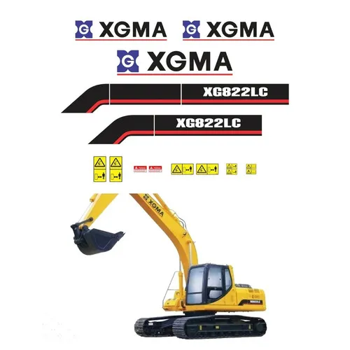 Adesivos Escavadeira Hidráulica Xgma Xg822lc Foto 1