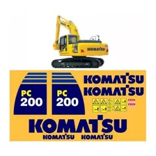 Adesivos Escavadeira Komatsu Pc 200 Pc200 + Etiquetas Mk Cor Padrão Foto mini 1