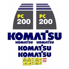 Adesivos Escavadeira Komatsu Pc200-8 Pc2008 Kit Completo Mk Cor - Foto mini 2