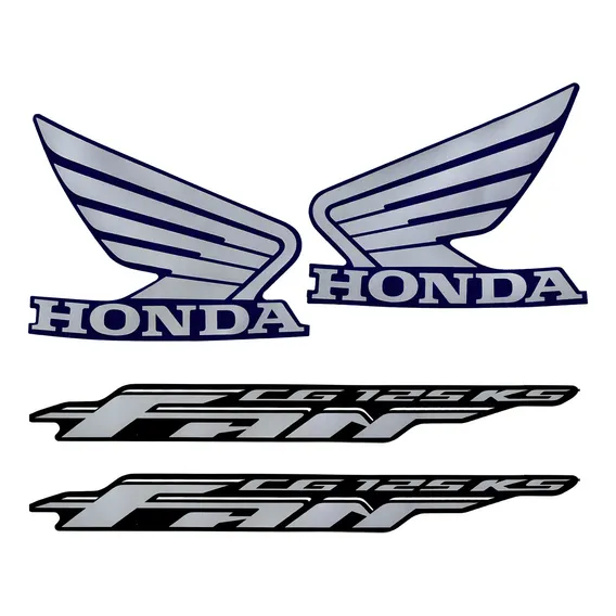 Adesivos Faixa Honda Fan 125 2009 2010 Azul Ks Jogo Adesivo Foto 1