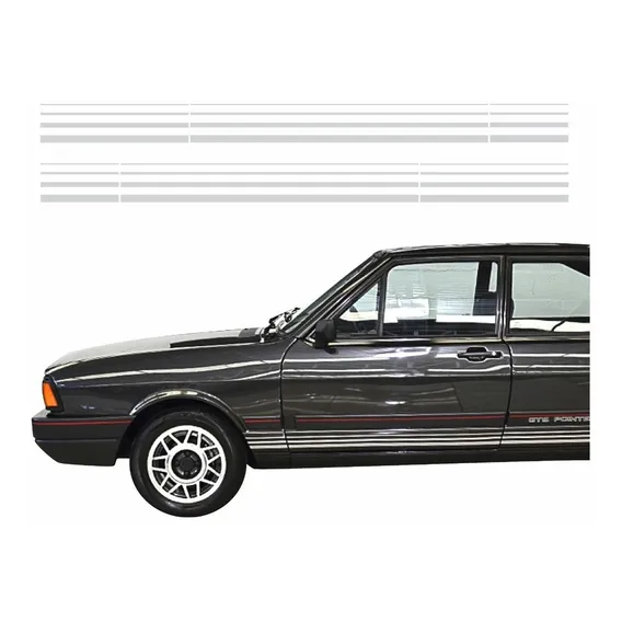 Adesivos Faixas Lateral CompatÃvel Passat Gts Pointer R834 Cor PRATA Foto 1