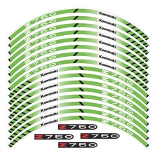 Adesivos Frisos Refletivo Roda Moto Para Kawasaki Z750 13311 Foto mini 1