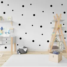 Adesivos Infantil De Parede 200 Bolinhas 4cm E 2cm Cor Preto Foto mini 2