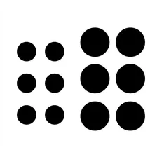 Adesivos Infantil De Parede 200 Bolinhas 4cm E 2cm Cor Preto Foto mini 1