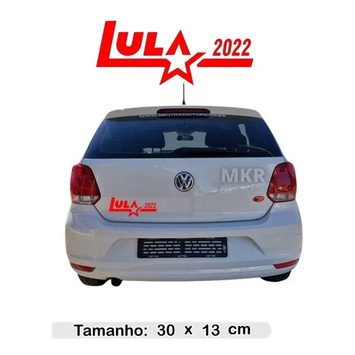 Adesivos Lula 2022 Presidente 30x11 Cm Kit C/ 50 2022 Cor Vermelho Foto 1