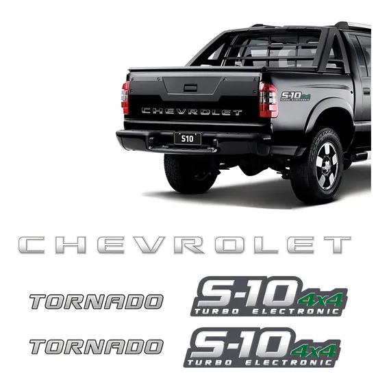 Adesivos S10 Tornado Preta 2010 4x4 Turbo + Faixa Chevrolet Foto 1