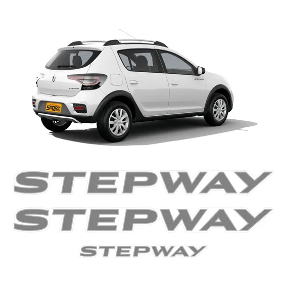 Adesivos Sandero Stepway 2020/2021 Lateral Traseiro Grafite Foto 1