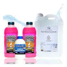 Aditivo Concentrado Radnaq Rosa 02 Litros + Aditivo Limpeza Sistema Arrefecimento + 05 Litros Água Desmineralizada Deionizada Kit Arrefecimento De Radiador Foto mini 1