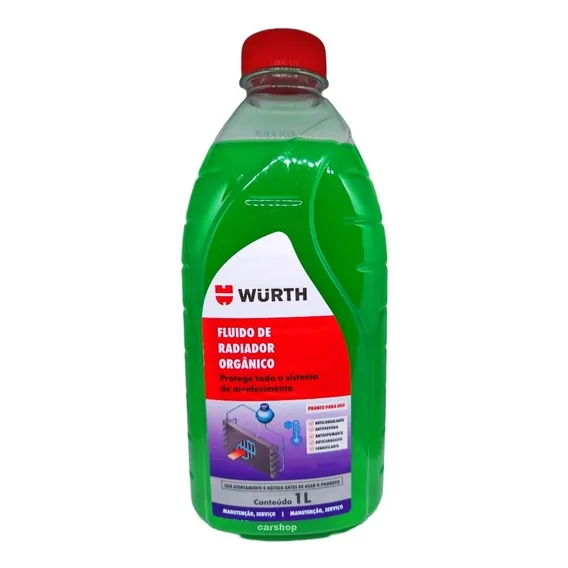 Aditivo Fluido Radiador Pronto Para Uso Wurth 1 Litro Verde Foto 1