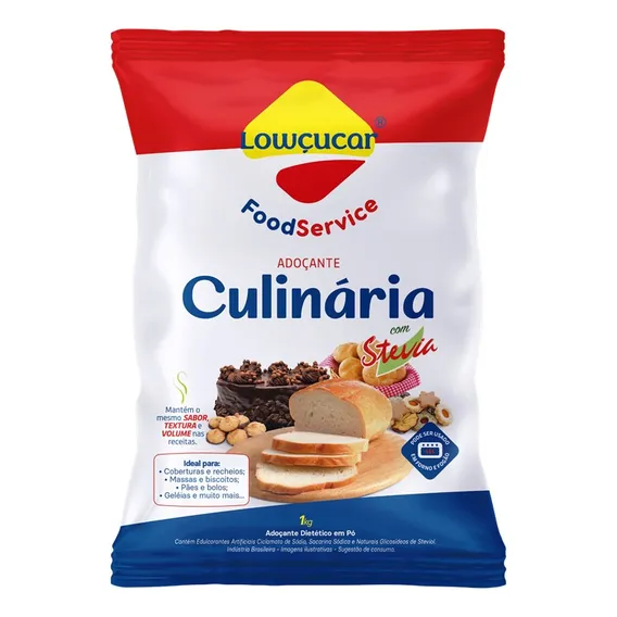 Adoçante Culinária com Stevia Lowçucar - 1KG Foto 1