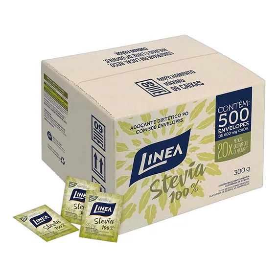Adoçante em Pó Stevia Linea Caixa 300g 500 Unidades Foto 1