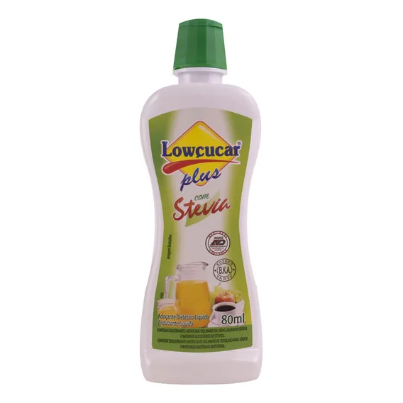 Adoçante Líquido Stevia Lowçucar Plus Frasco 80ml Foto 1