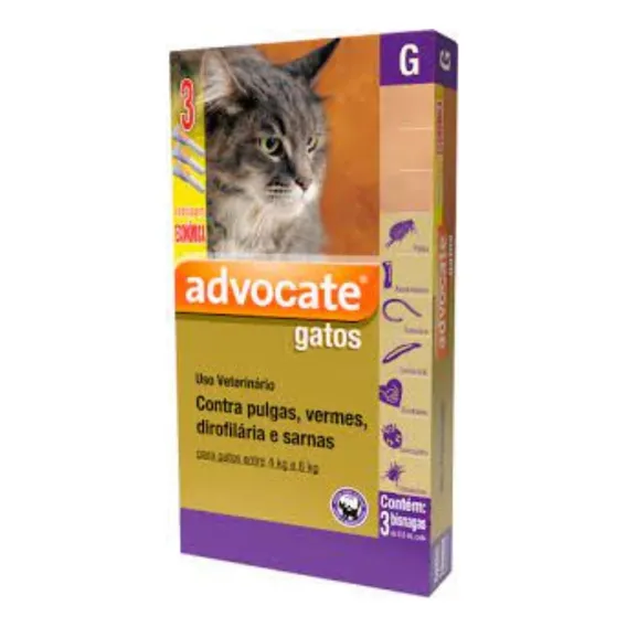 Advocate Gatos 4 A 8kg Combo 3 Pipetas - Bayer Foto 1