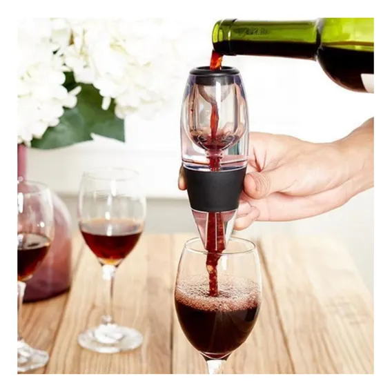 Aerador Decantador De Vinho Magic Decanter Com Suporte Torre Foto 1