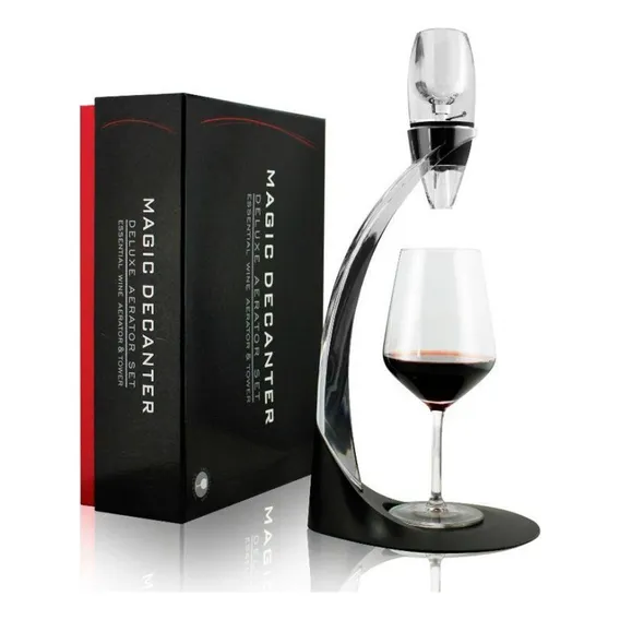 Aerador Vinho Decanter Aerador Portatil Acrilico C/ Suporte Foto 1