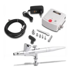 Aer贸grafo Profissional Com Minicompressor Bivolt Kit Vonder Foto mini 1