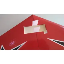 Aeromodelo asa zagi Wing star Horizon Aeromodelos com linkagem 100cm de asa entelada cor vermelho Foto mini  3