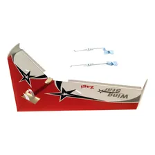 Aeromodelo asa zagi Wing star Horizon Aeromodelos com linkagem 100cm de asa entelada cor vermelho Foto  mini 1
