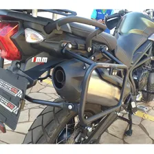 Afastador Alforge Tiger 800 Bagageiro Lateral Protetor Tras Cor Preto Foto mini 2