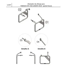 Afastador De Alforges Chapam P Yamaha Xtz Lander 250 Foto mini 4
