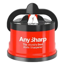 Afiador Facas Anysharp Tungstenio Carbeto Orig Vermelho Foto mini 1