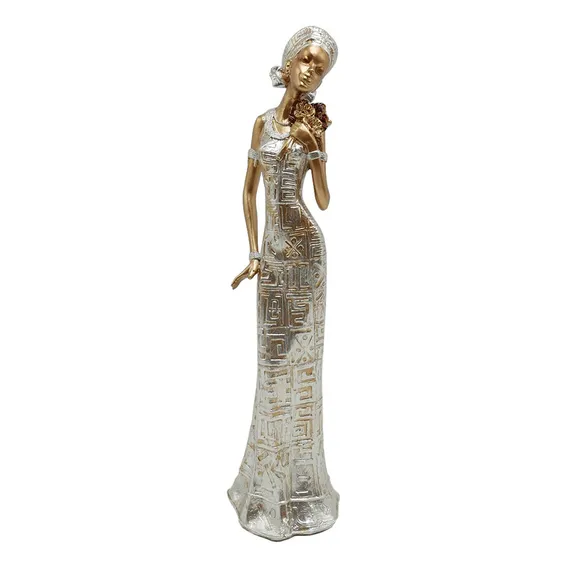 Africana Em Escultura 28cm Foto 1