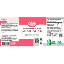 Ágar-ágar Gelatina Vegetal 600mg - 60 Cápsulas - Unilife Sabor Natural Foto mini 2