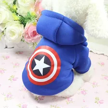 Agasalho Capitão América Tam G Pet Casaco Roupa Cachorro Xl Foto mini 2