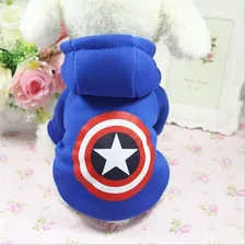 Agasalho Capitão América Tam G Pet Casaco Roupa Cachorro Xl Foto mini 1